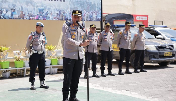 Antisipasi Aksi Demonstrasi, Kapolres Gowa Pimpin Apel Siaga