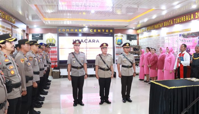 Polres Parigi Moutong Gelar Upacara Pelantikan Kabag Ren dan Sertijab Kasi Humas