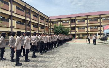 Polres Gowa Gelar Apel Siaga Antisipasi Aksi Unjuk Rasa Peringatan Satu Tahun Pemerintahan Prabowo–Gibran