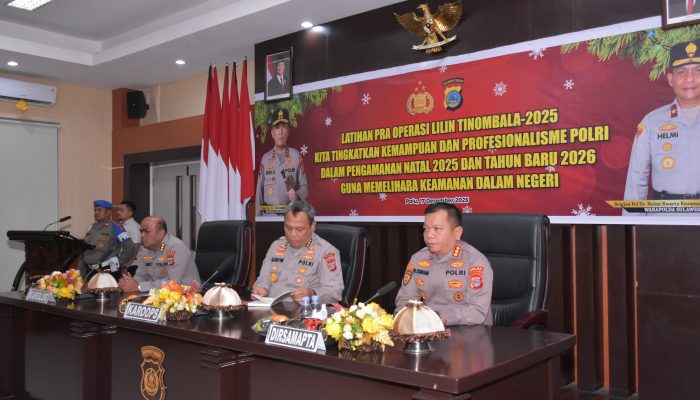 Jelang Pengamanan Nataru, Polda Sulteng Gelar Latihan Pra Operasi Lilin Tinombala 2025