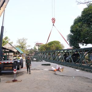 Kodam I/BB Terima Kedatangan 3 Set Jembatan Modular di Pelabuhan Belawan