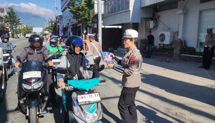 Ops Keselamatan Tinombala 2026, Satgas Preemtif Edukasi Tertib Lalu Lintas di Terminal Tipo
