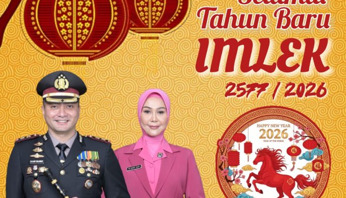 Kapolres Gowa Bersama Staf dan Bhayangkari Ucapkan Selamat Tahun Baru Imlek 2577/2026