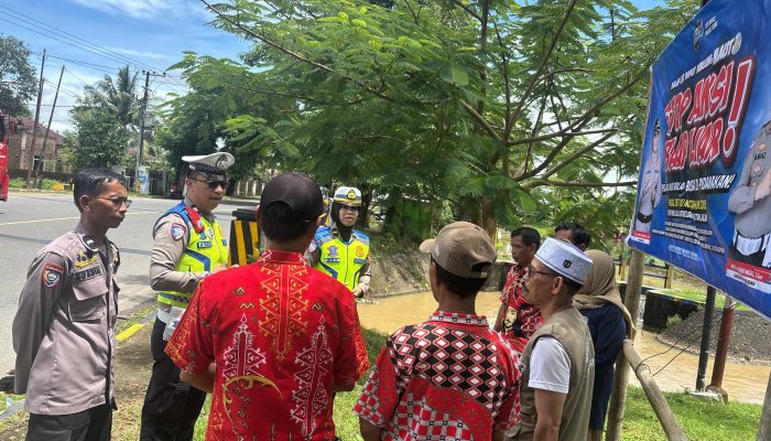 Jaga Kamtibmas Ramadan, Satlantas Polres Gowa Edukasi Warga Desa Pannyangkalang