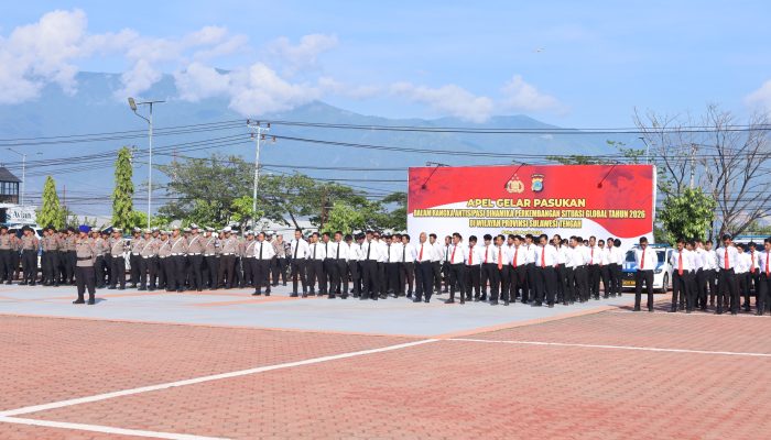 Polda Sulteng Gelar Apel Pasukan Antisipasi Dampak Situasi Global 2026